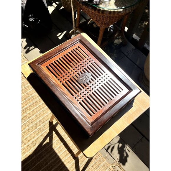 Taiwanese Tea Tray Varnished Wood - Picture 3 of 9
